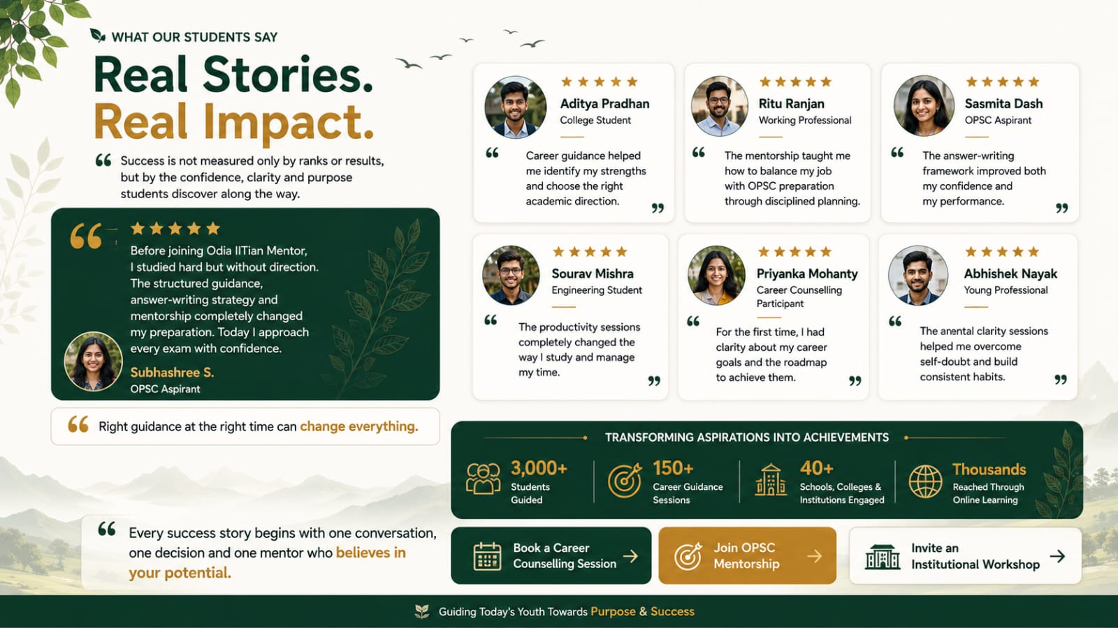 Odia IItian Mentor Testimonials